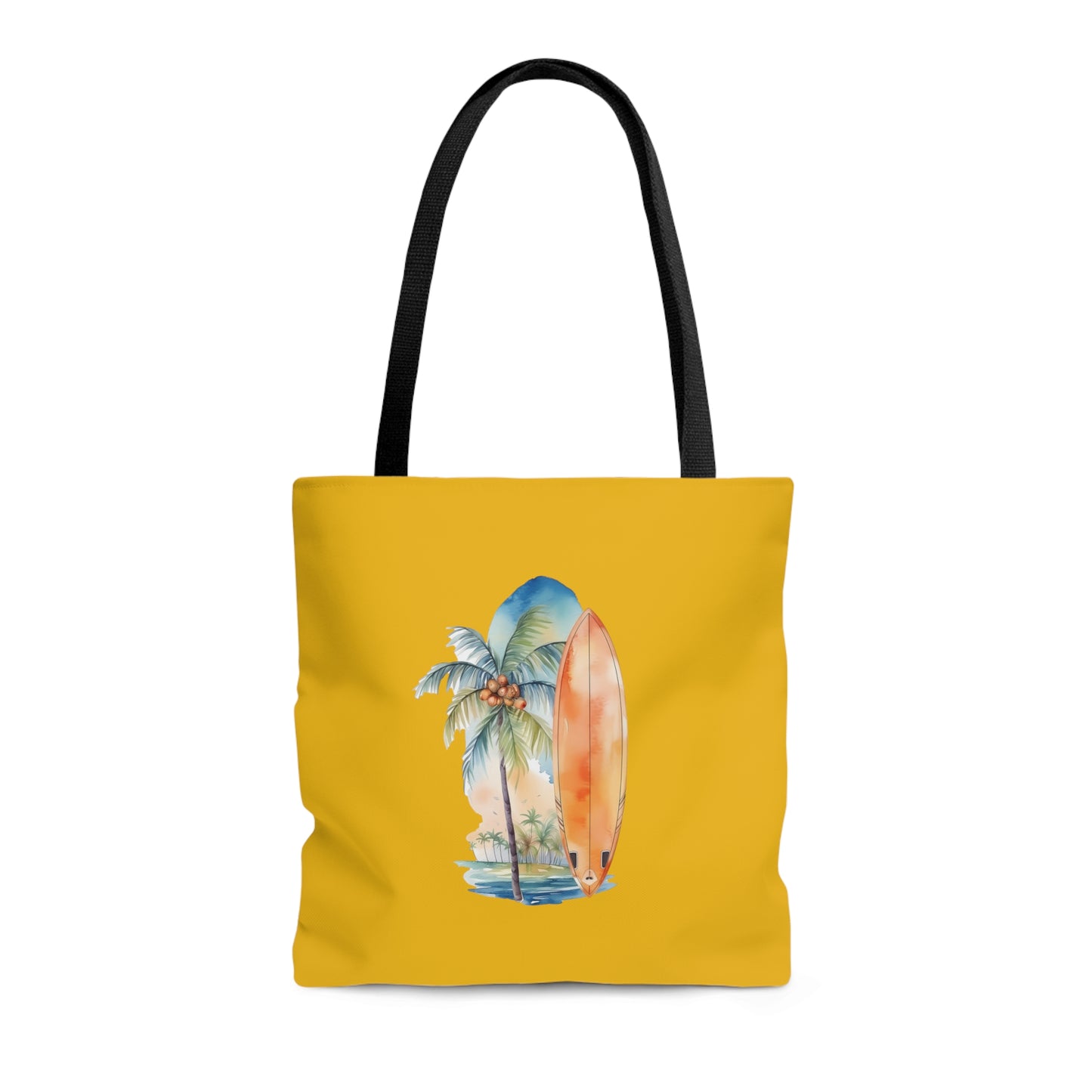 Palm Tree and Surfboard Tote Bag