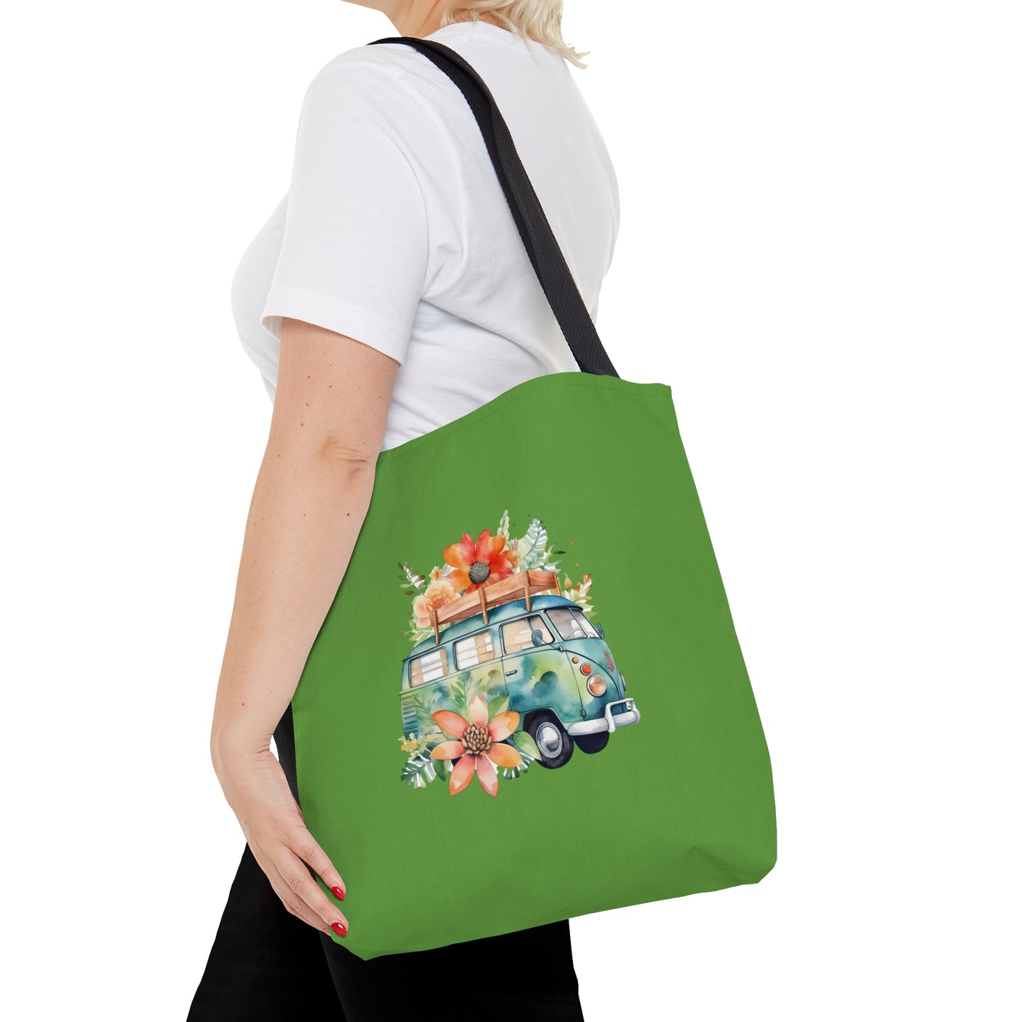 Flowered Bus Tote Bag