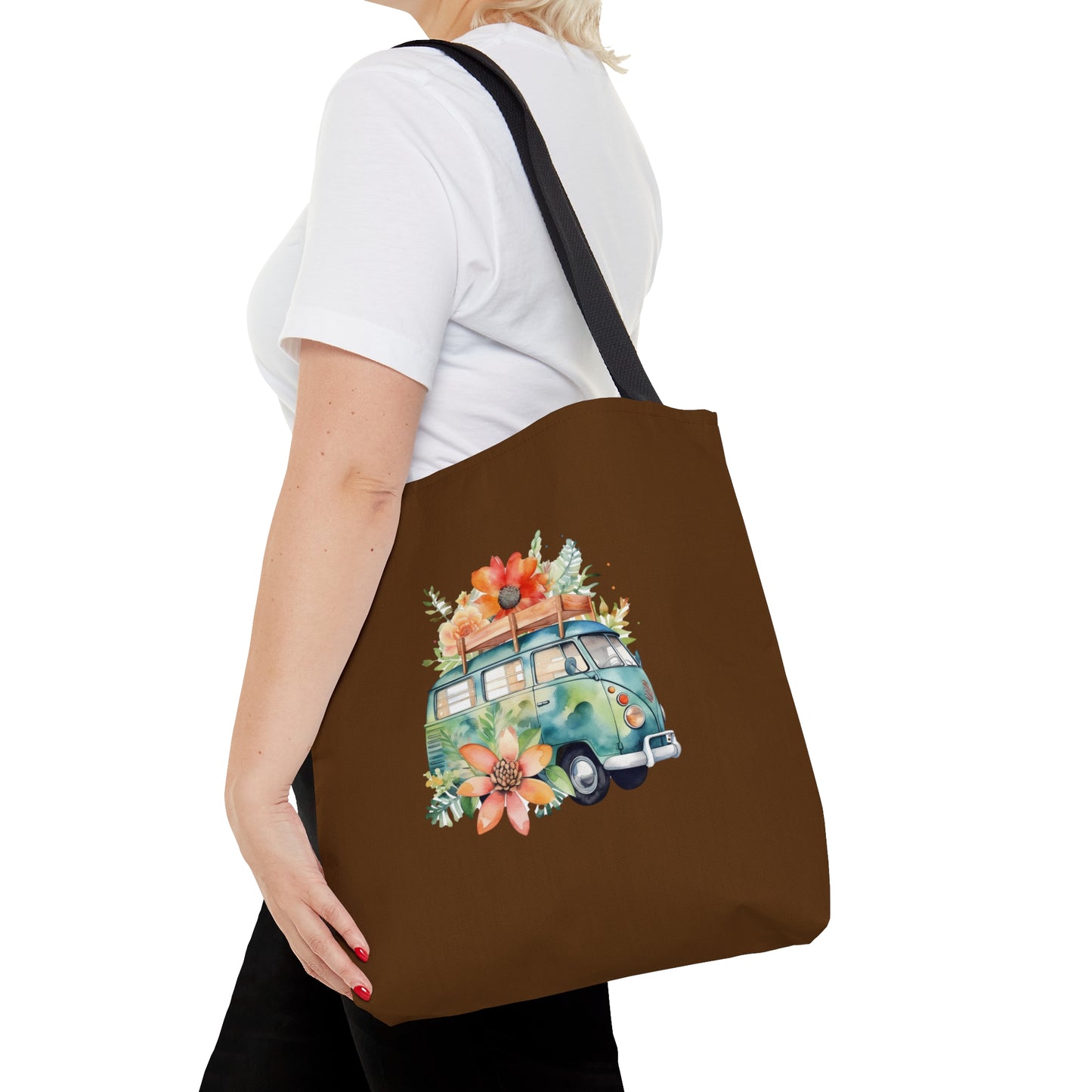 Flowered Bus Tote Bag