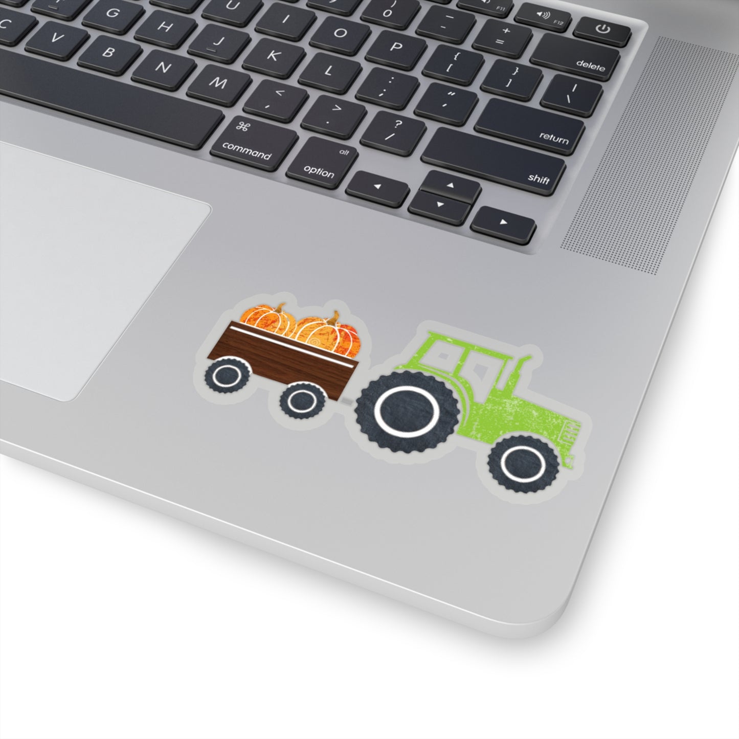 Tractor and Pumpkins Indoor Vinyl Sticker