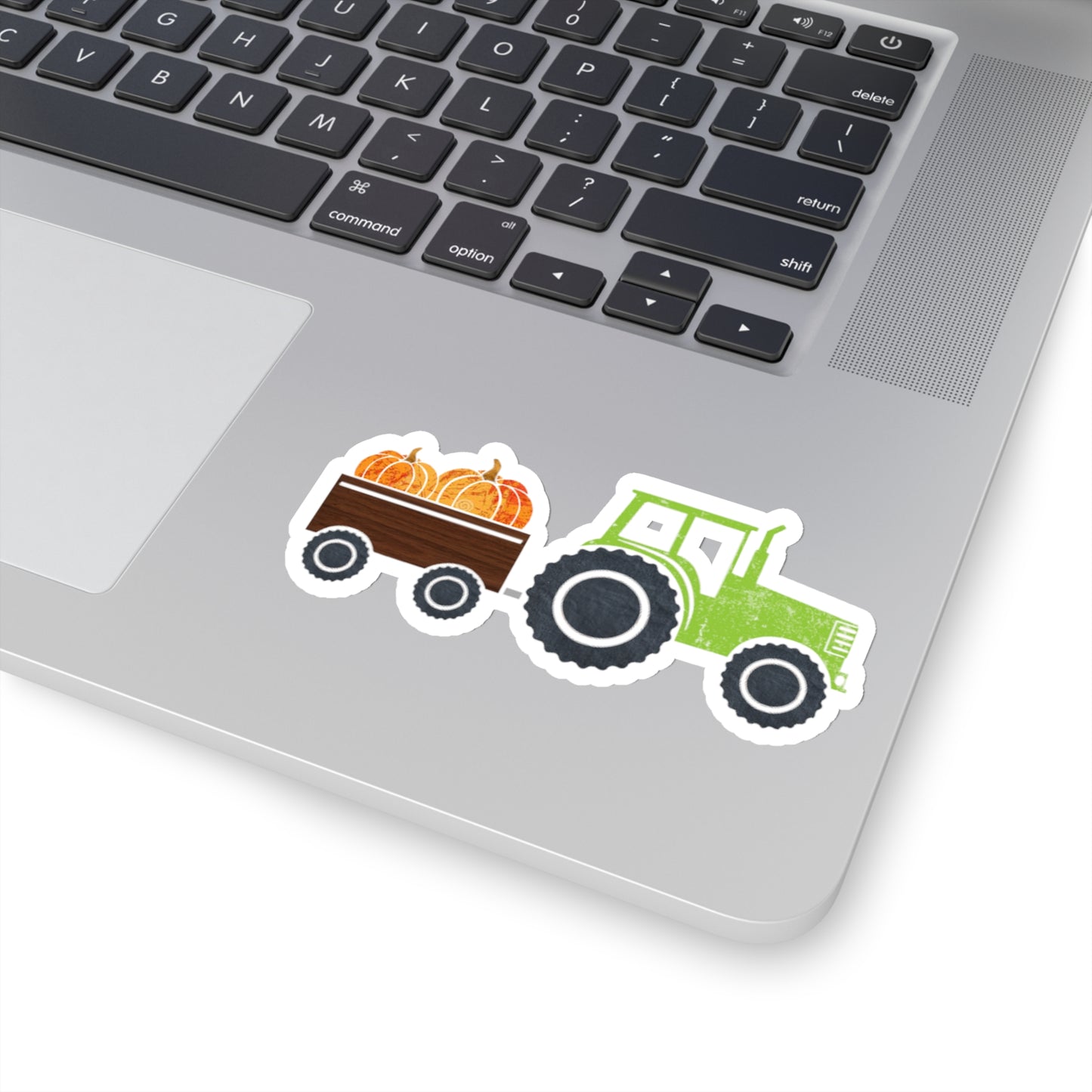 Tractor and Pumpkins Indoor Vinyl Sticker