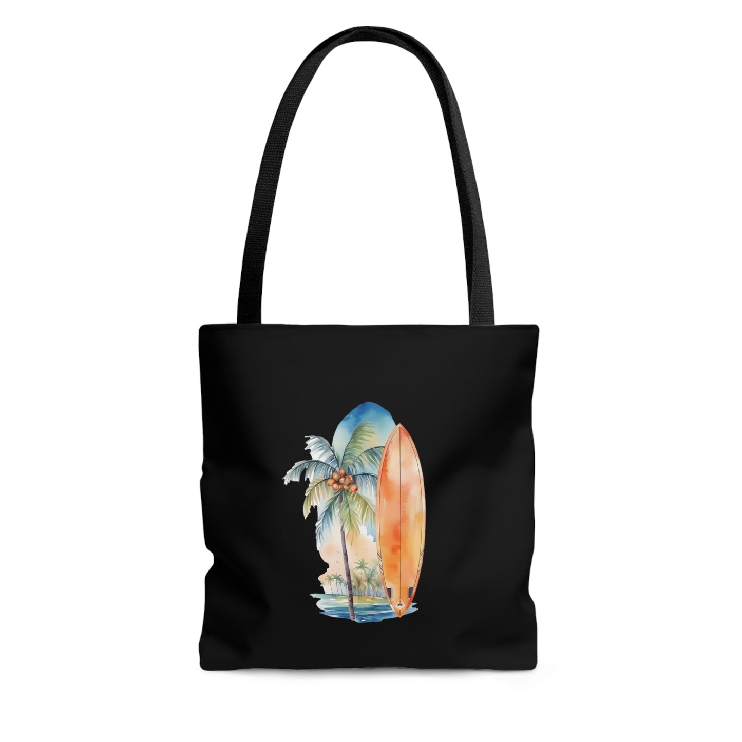 Palm Tree and Surfboard Tote Bag