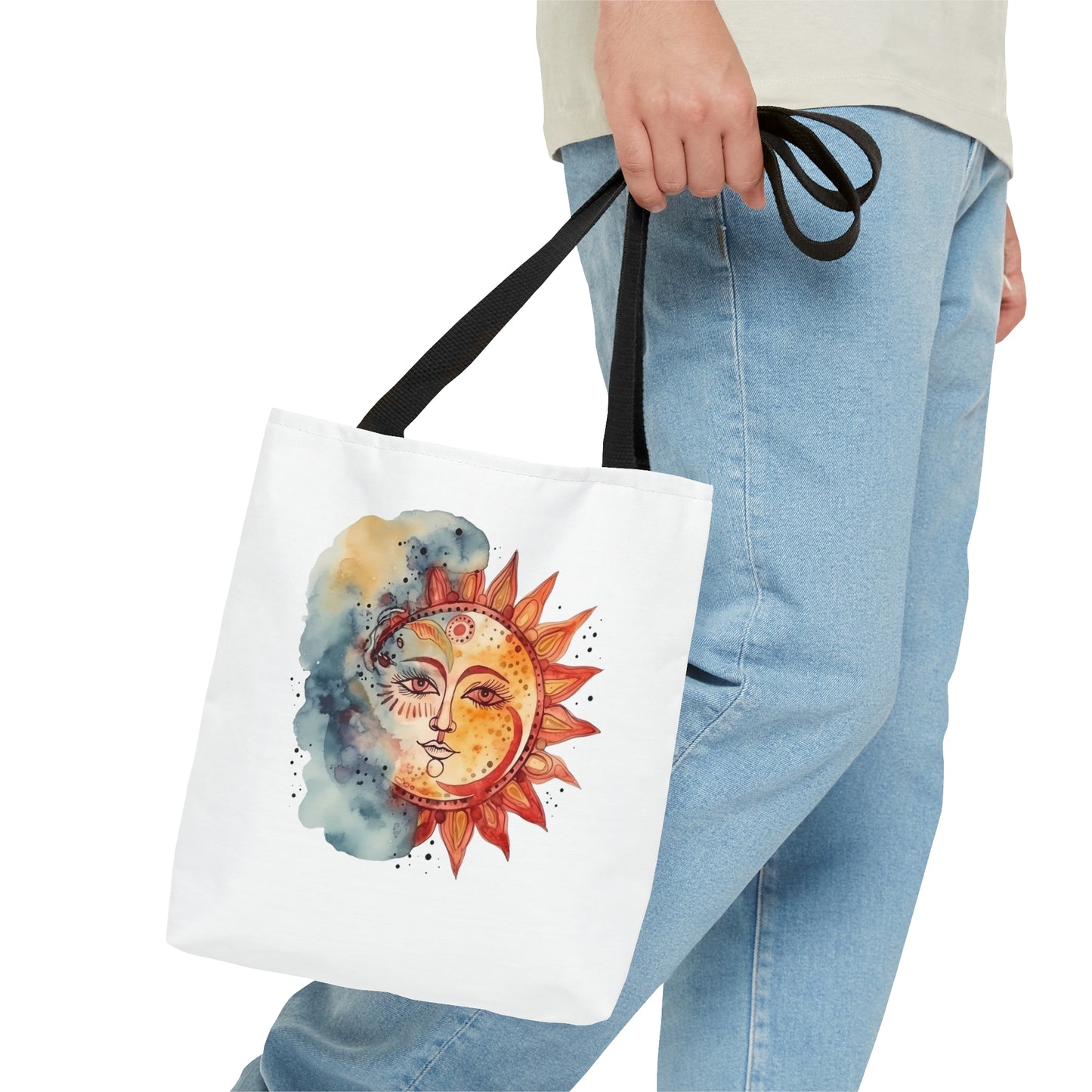 Sun and Watercolor Tote Bag