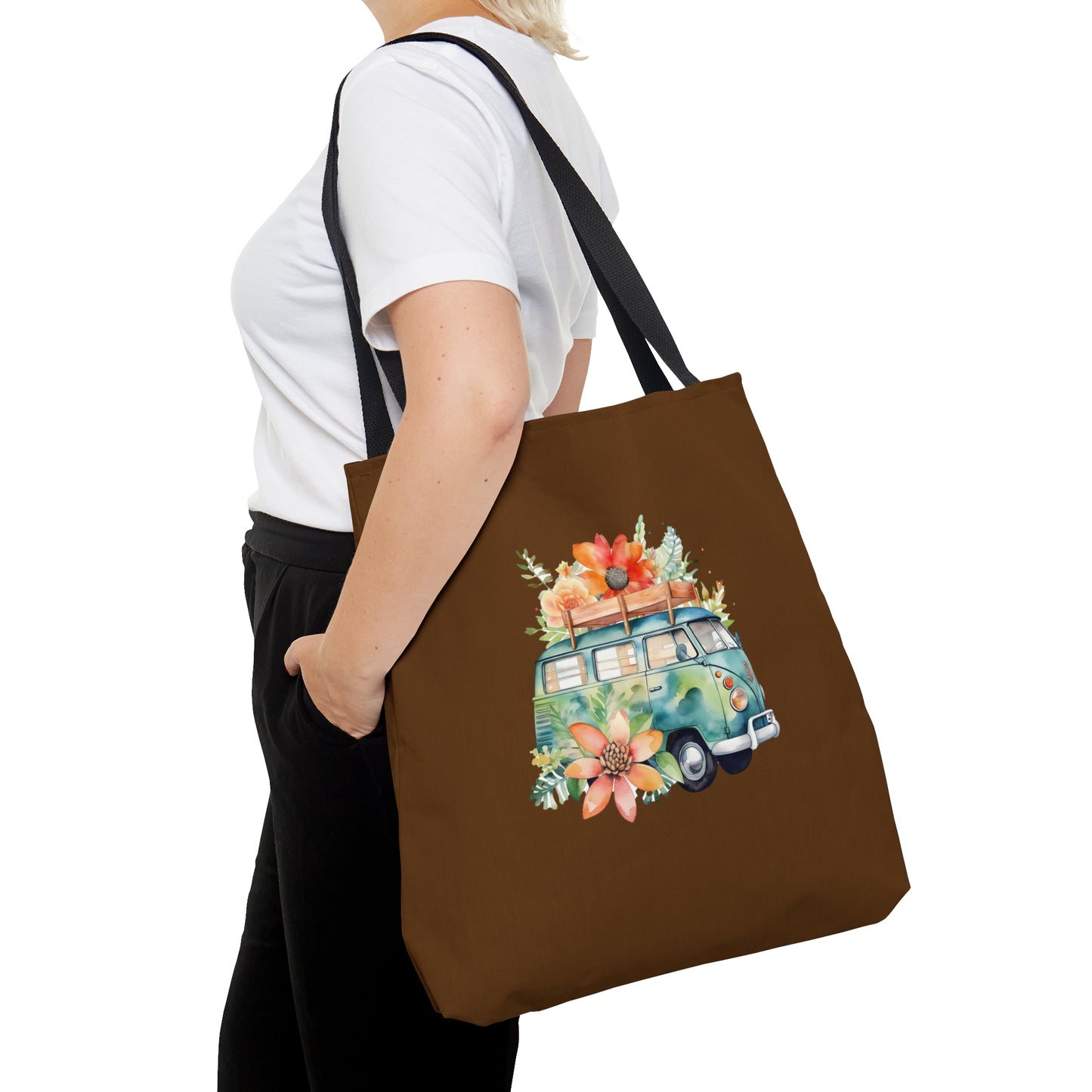 Flowered Bus Tote Bag