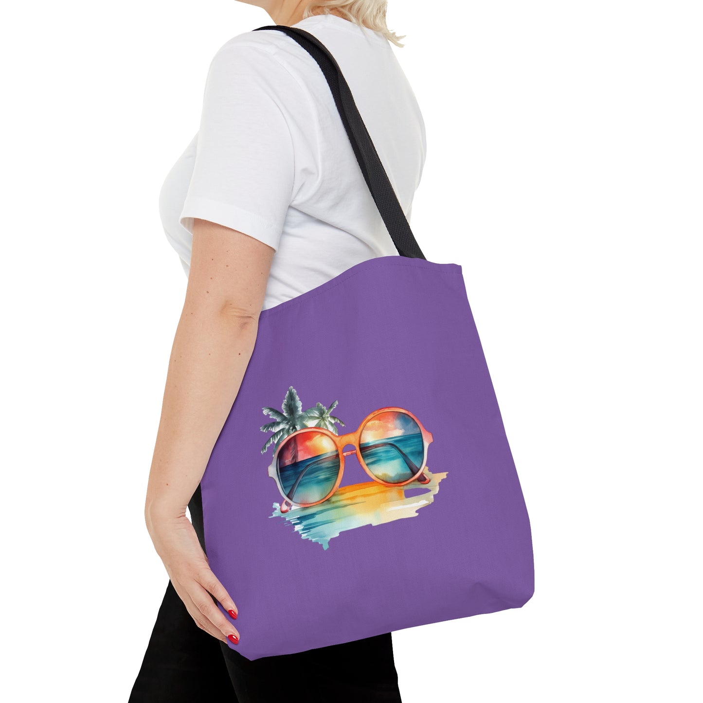 Sunglasses and Palm Trees Tote Bag