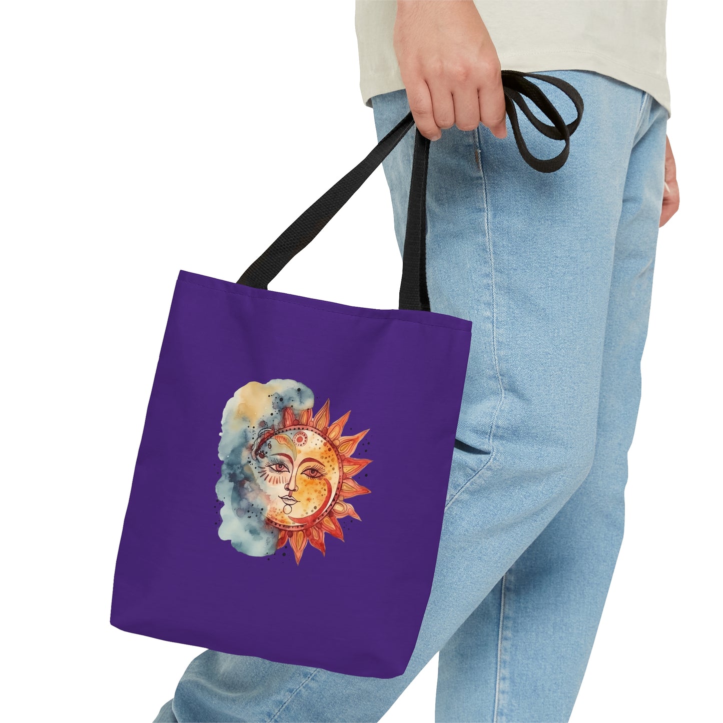 Sun and Watercolor Tote Bag