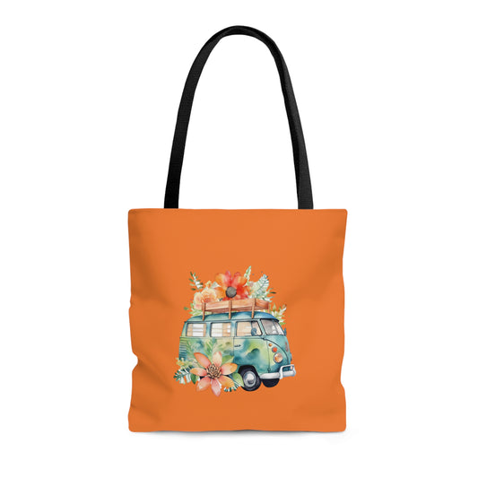 Flowered Bus Tote Bag