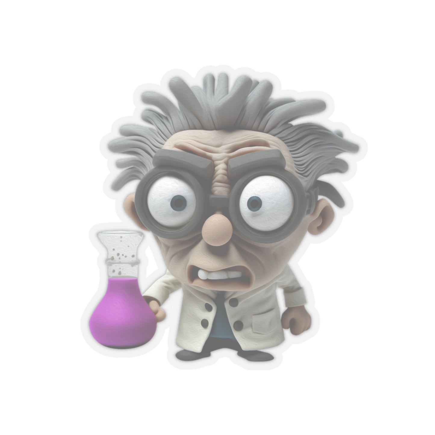 Halloween Mad Scientist Indoor Vinyl Sticker