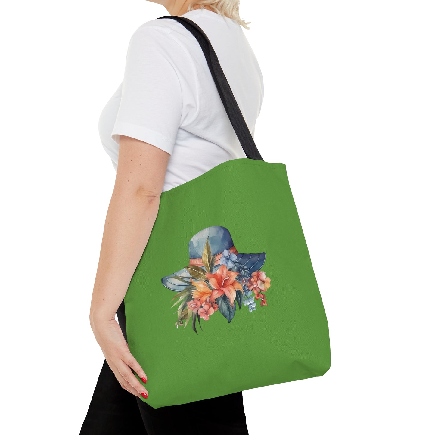 Hat and Flowers Tote Bag