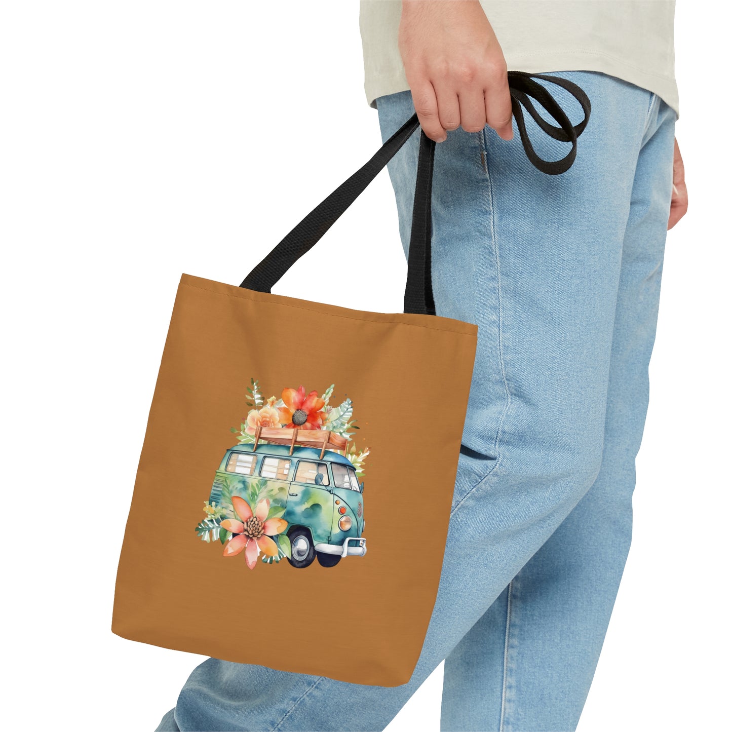 Flowered Bus Tote Bag