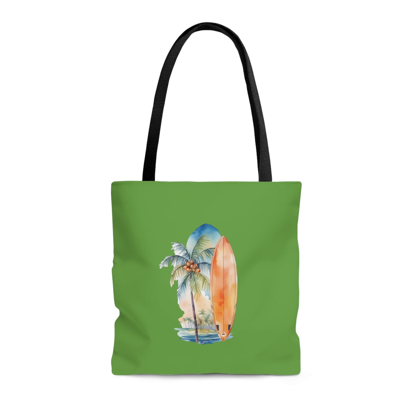 Palm Tree and Surfboard Tote Bag