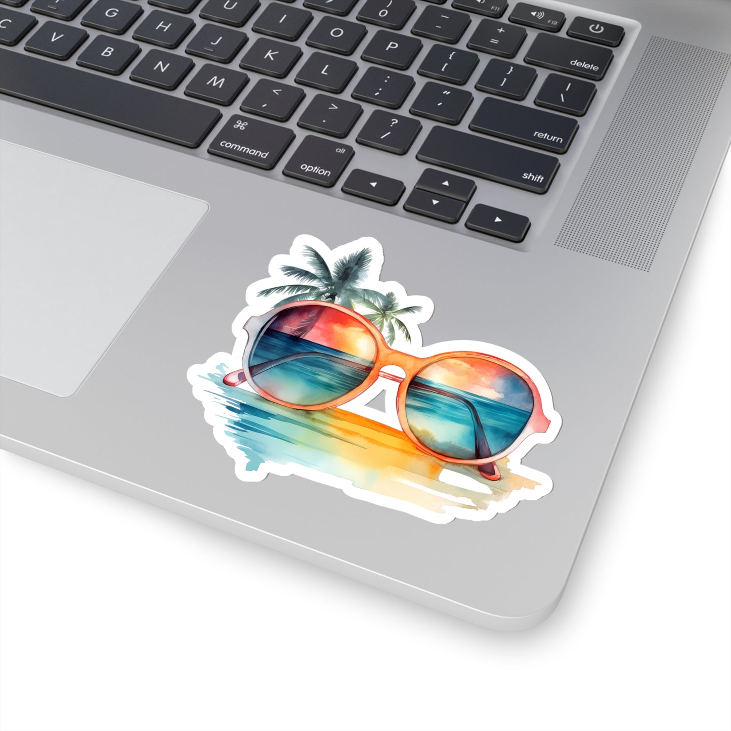 Sunglasses and Palm Trees Indoor Vinyl Sticker