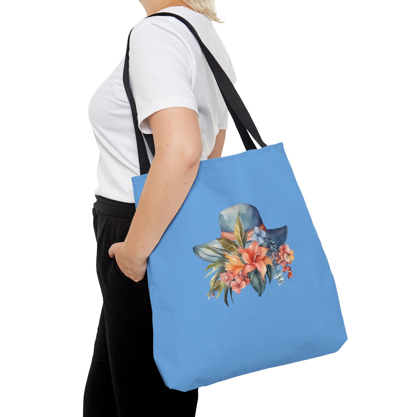 Hat and Flowers Tote Bag