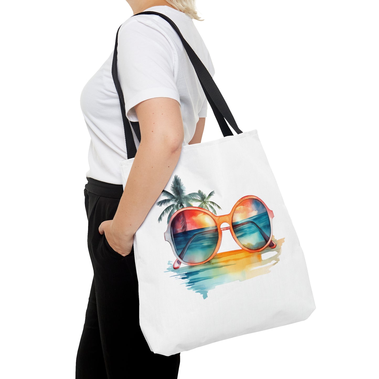 Sunglasses and Palm Trees Tote Bag