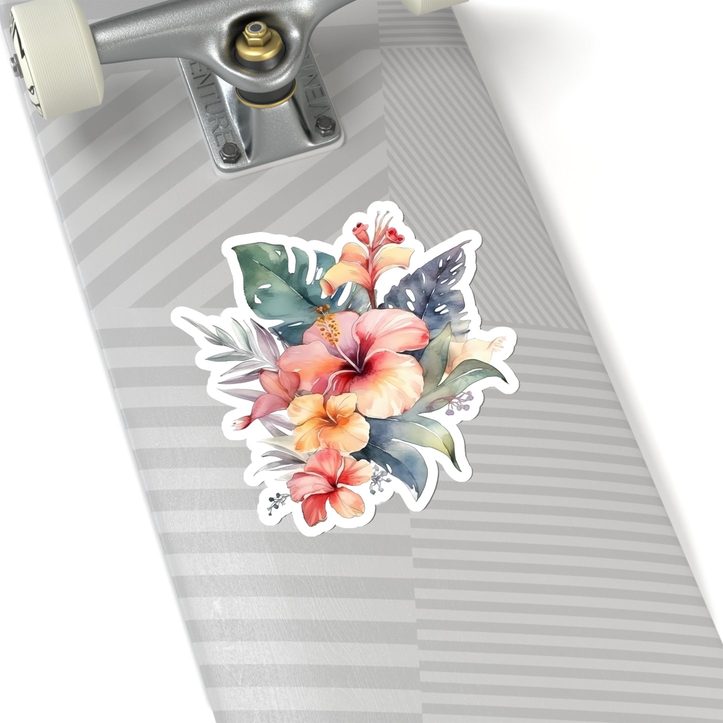 Island Flowers Vinyl Indoor Sticker