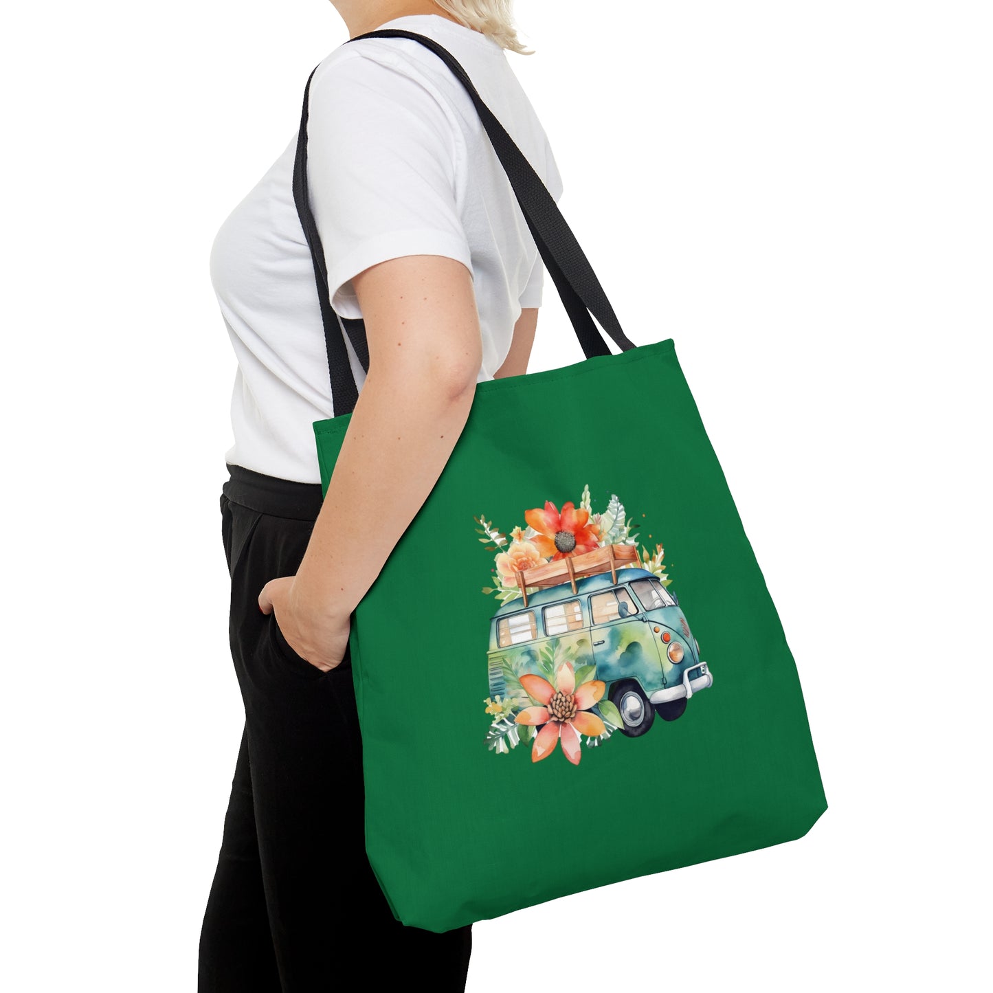 Flowered Bus Tote Bag