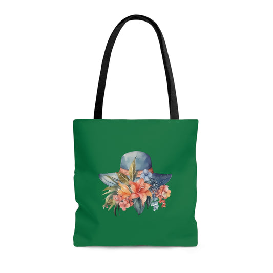 Hat and Flowers Tote Bag