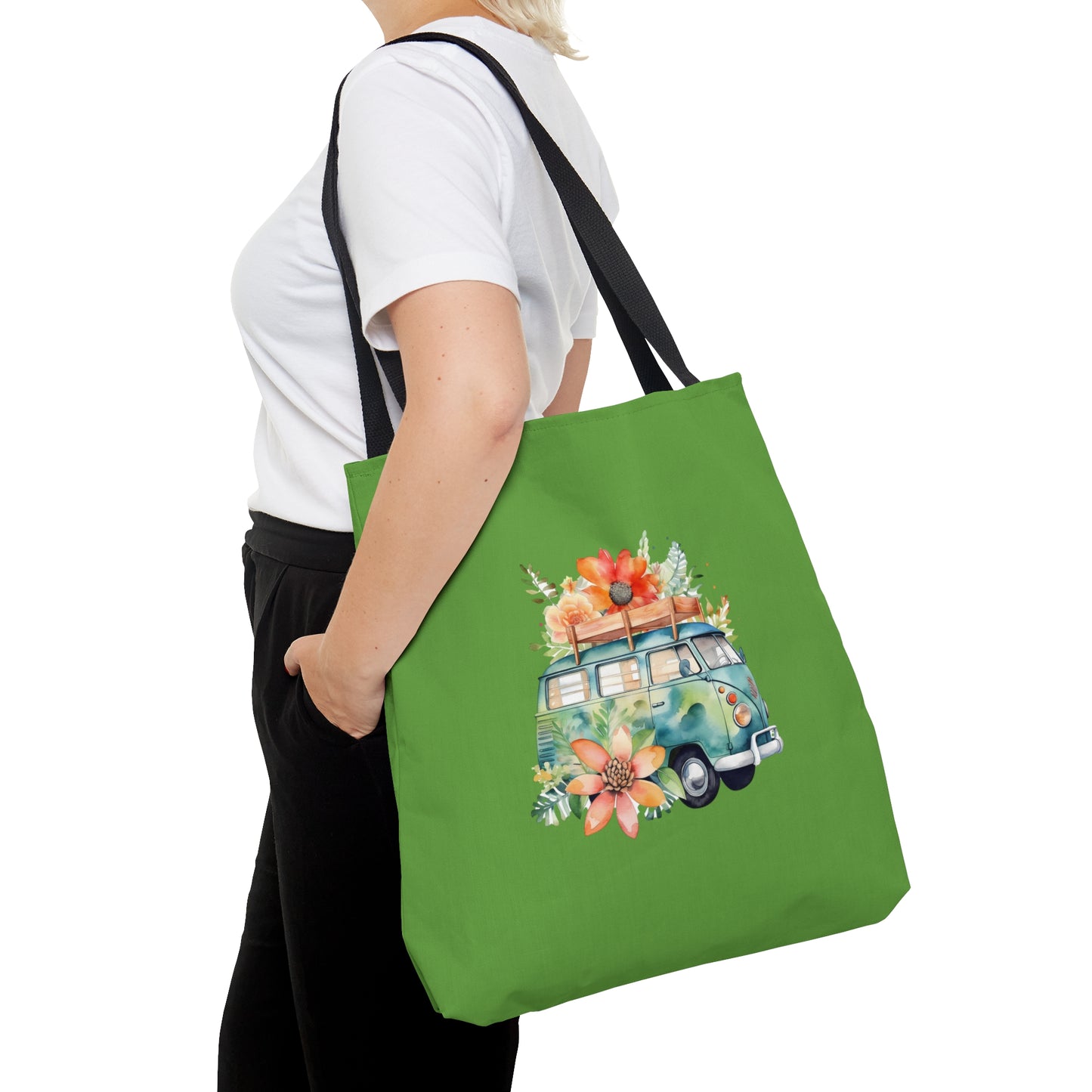 Flowered Bus Tote Bag