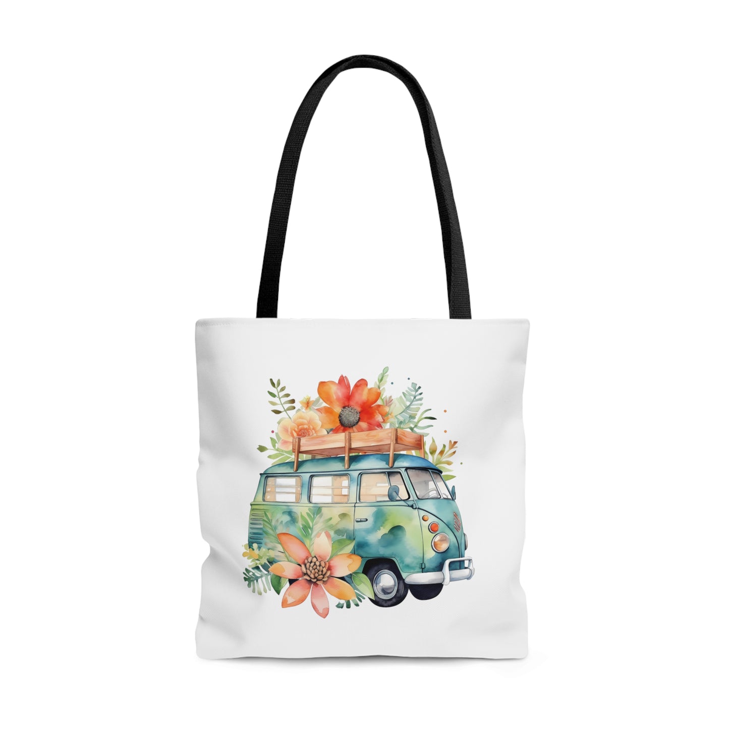 Flowered Bus Tote Bag