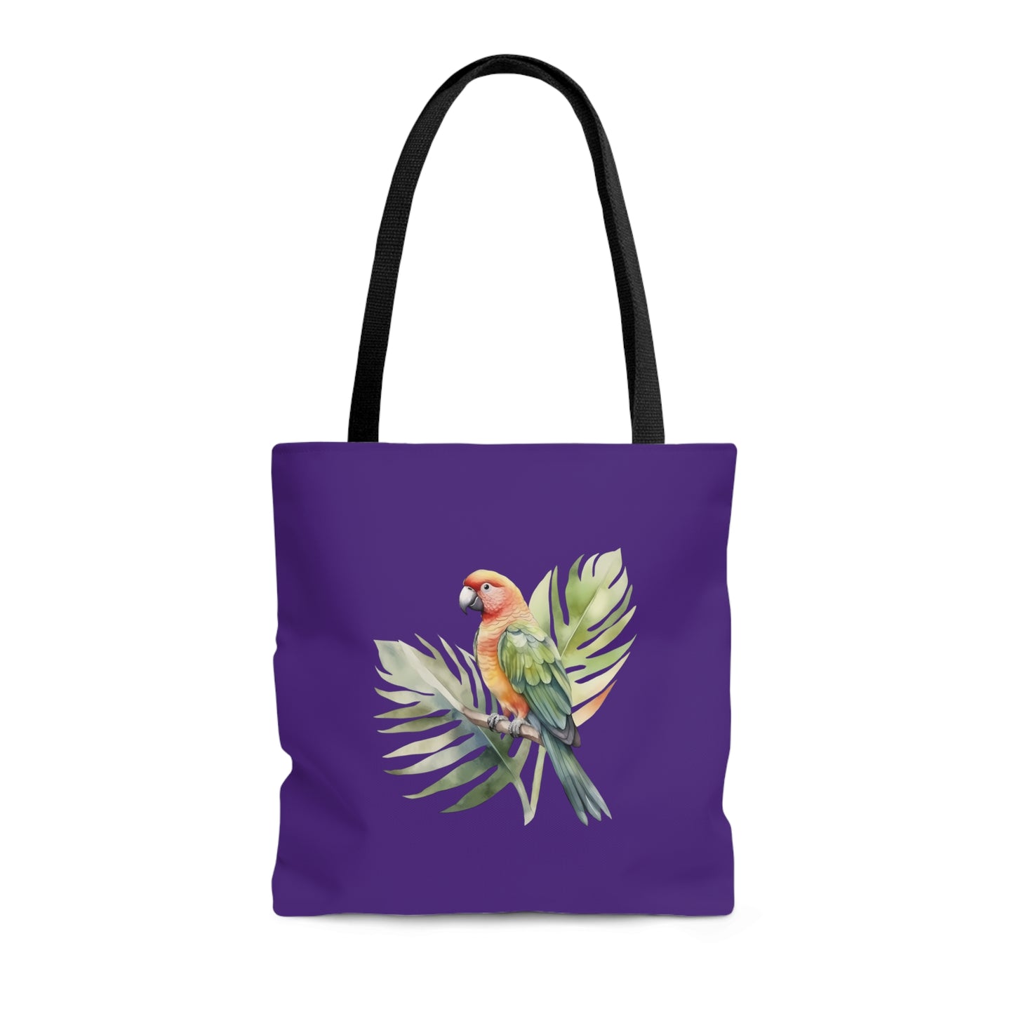 Parrot and Leaves Tote Bag