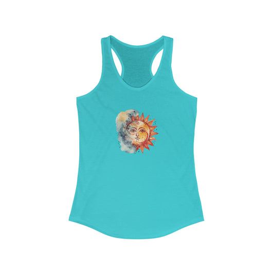 Sun and Watercolor Racerback Tank