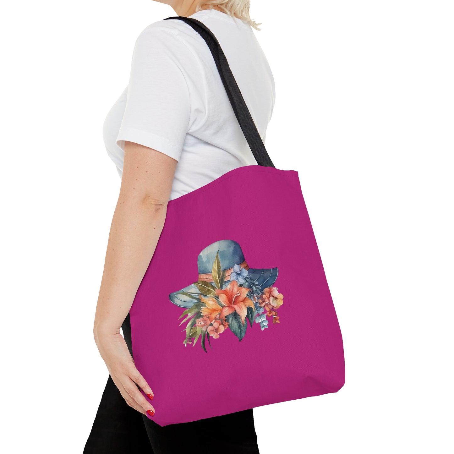 Hat and Flowers Tote Bag