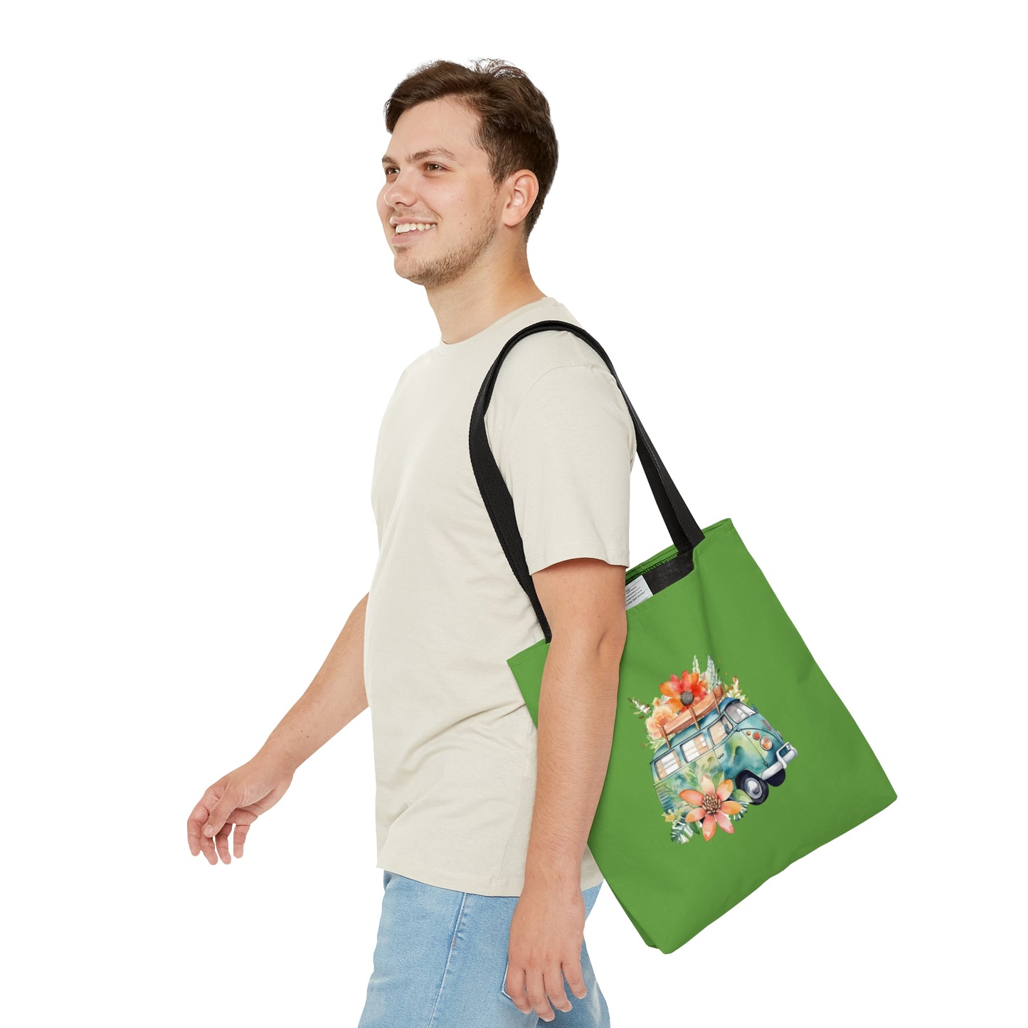 Flowered Bus Tote Bag