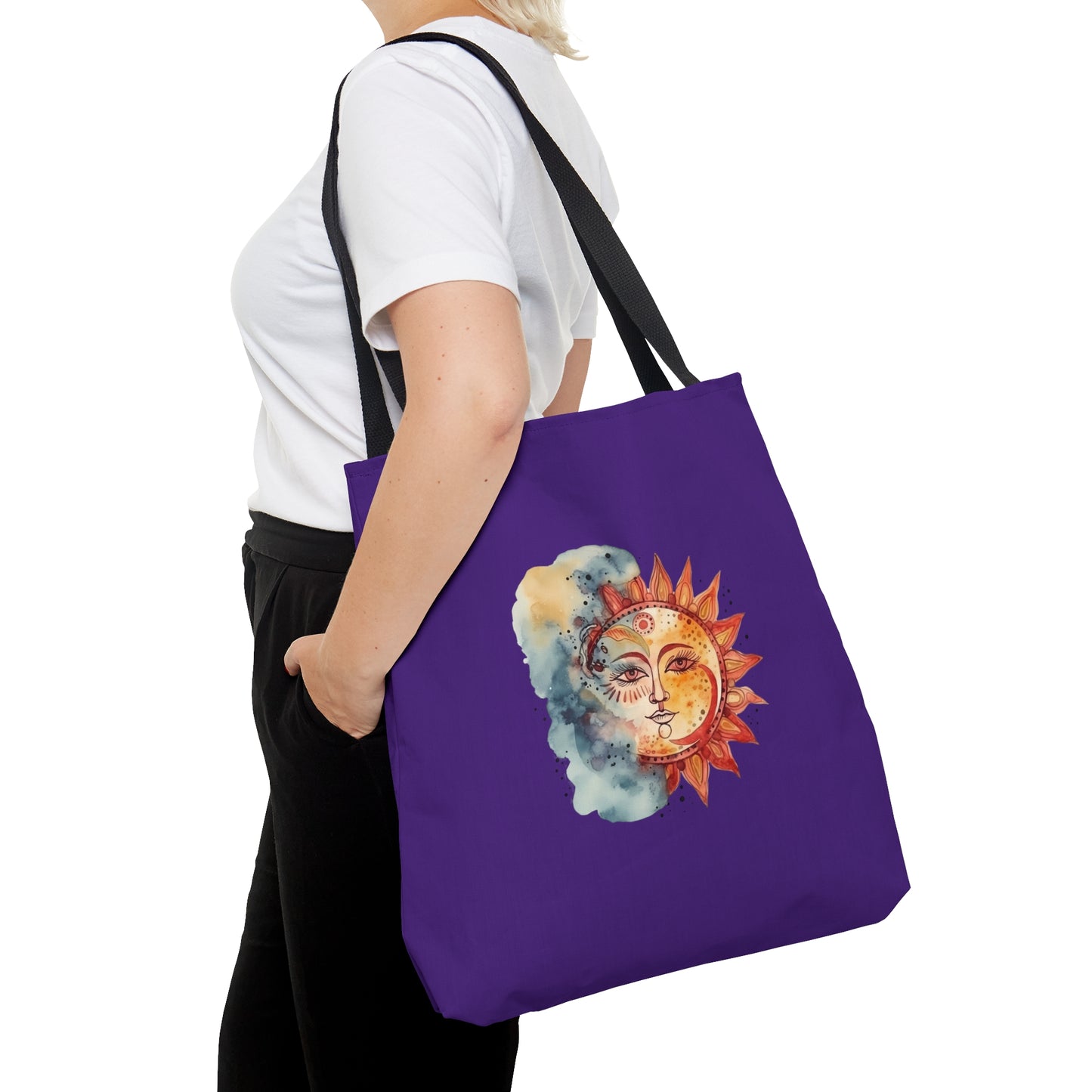 Sun and Watercolor Tote Bag