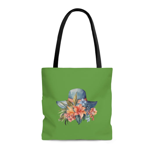 Hat and Flowers Tote Bag