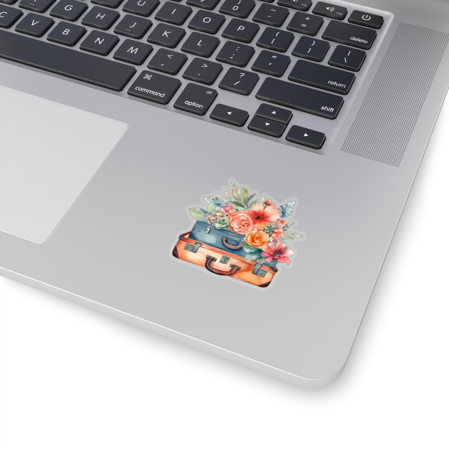 Flowers and Suitcase Vinyl Indoor Sticker