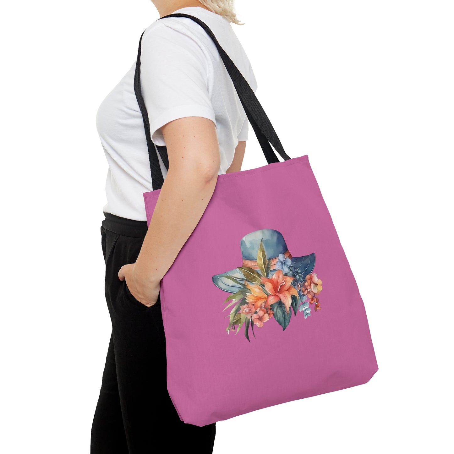 Hat and Flowers Tote Bag