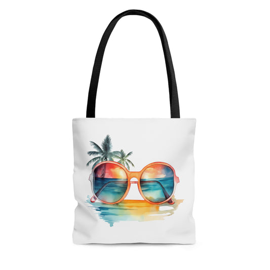 Sunglasses and Palm Trees Tote Bag