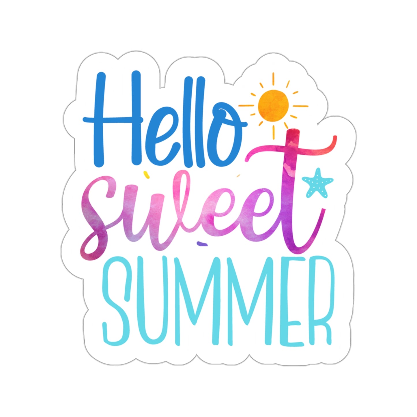 Hello Sweet Summer Indoor Vinyl Sticker