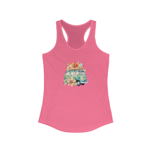 Flowered Bus Racerback Tank