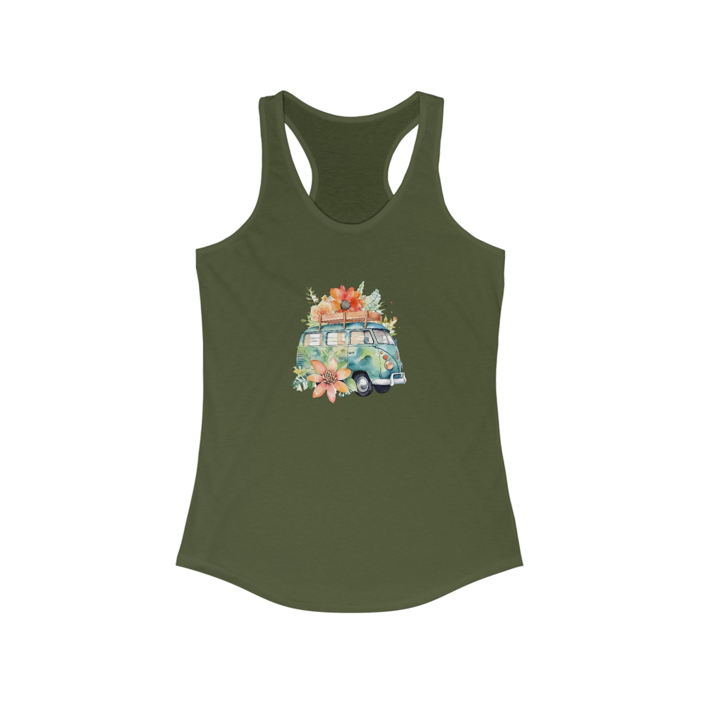 Flowered Bus Racerback Tank