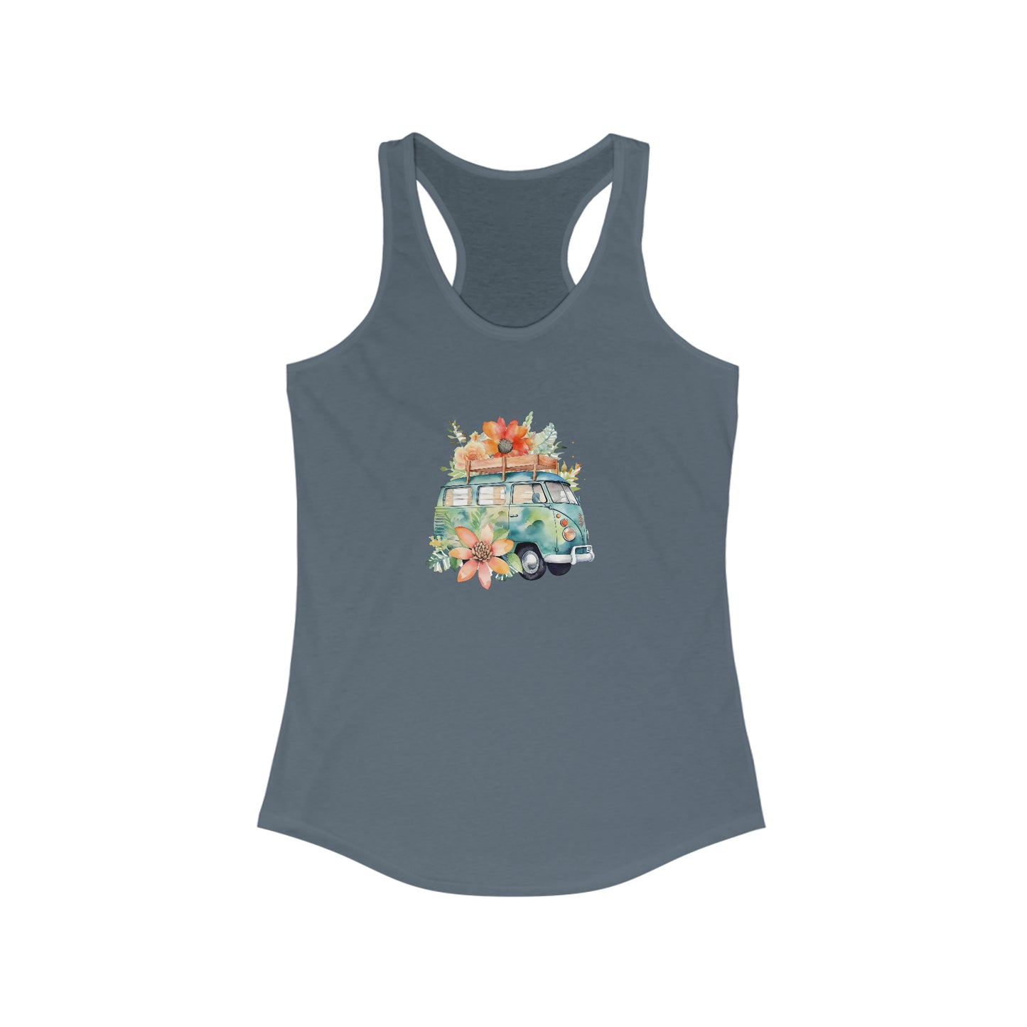 Flowered Bus Racerback Tank