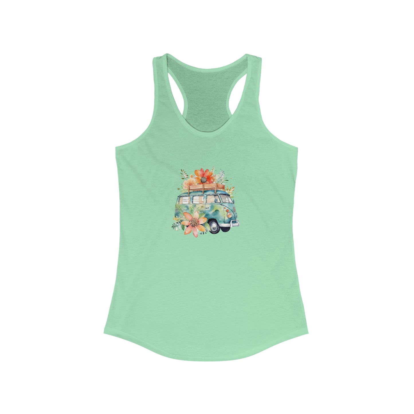 Flowered Bus Racerback Tank