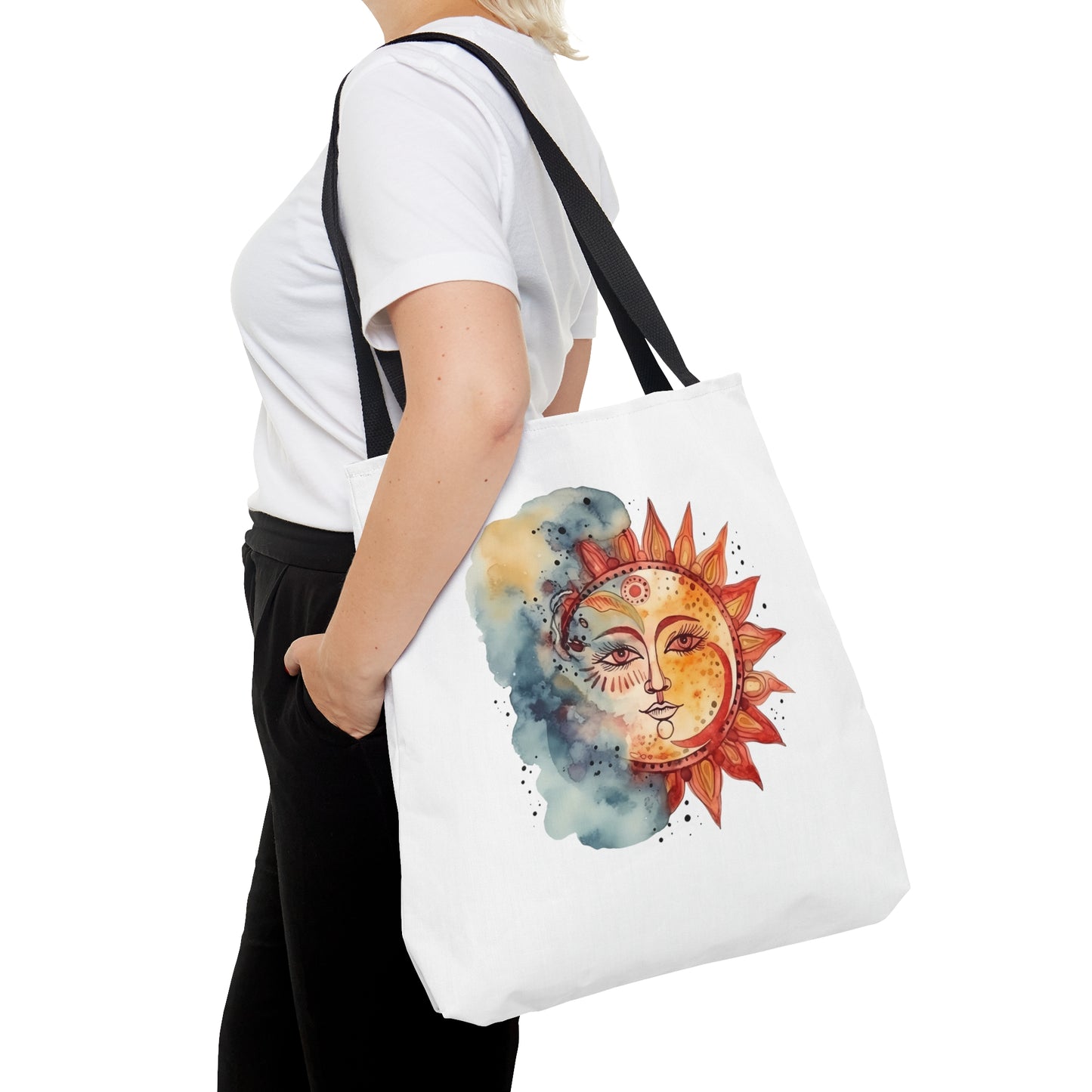 Sun and Watercolor Tote Bag