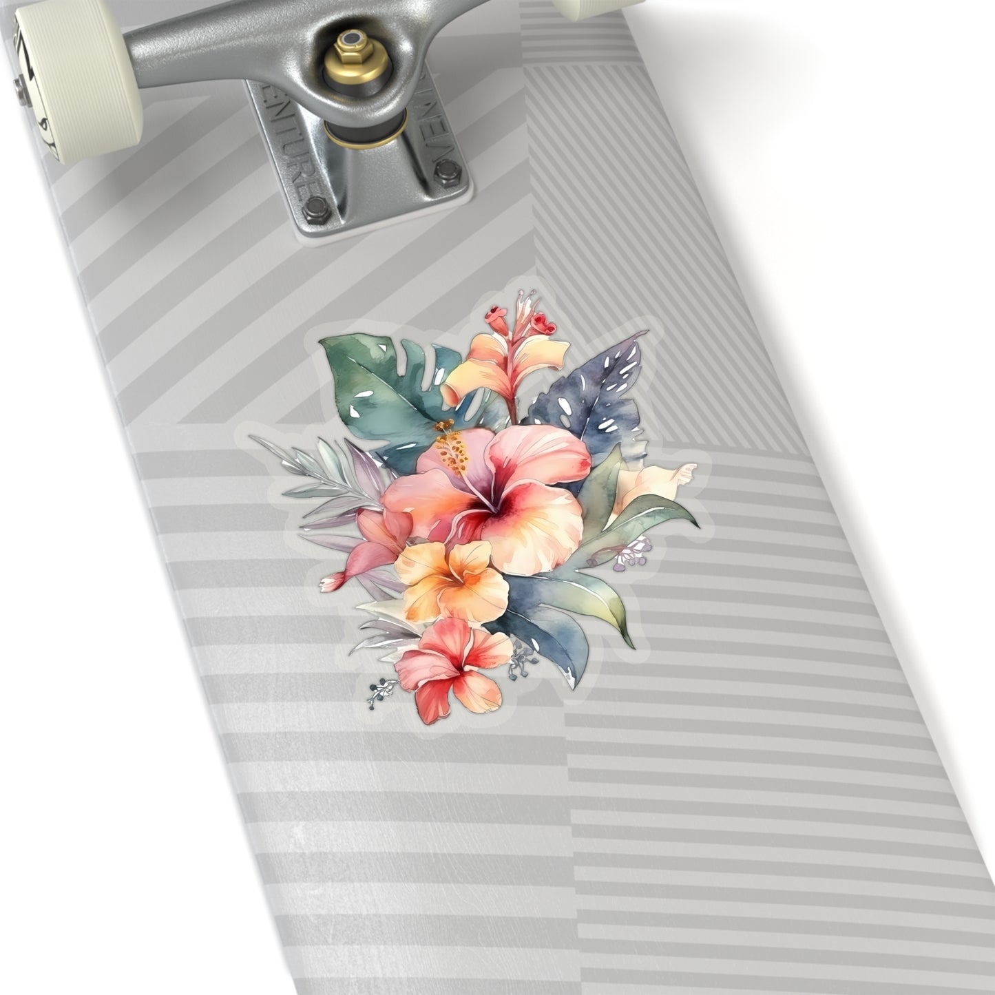 Island Flowers Vinyl Indoor Sticker