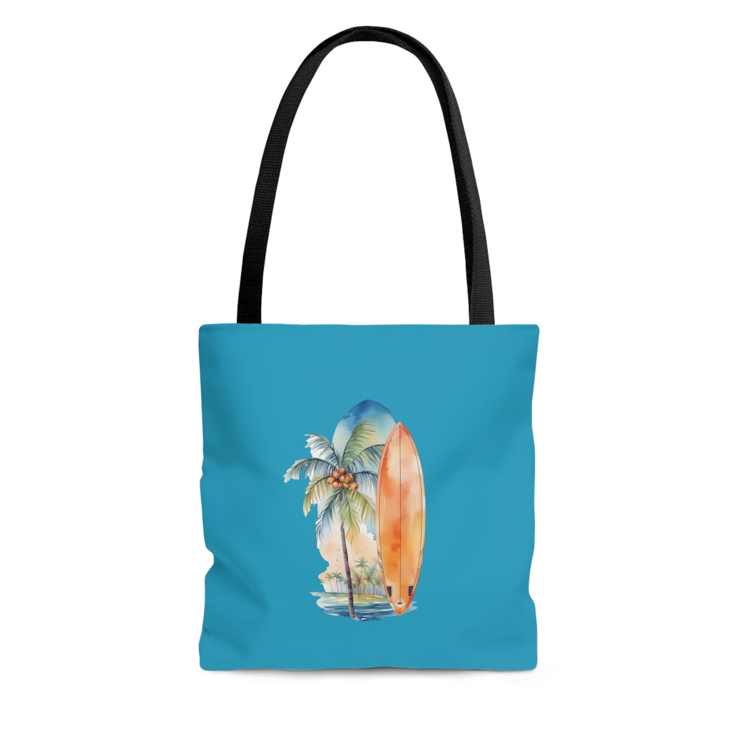 Palm Tree and Surfboard Tote Bag