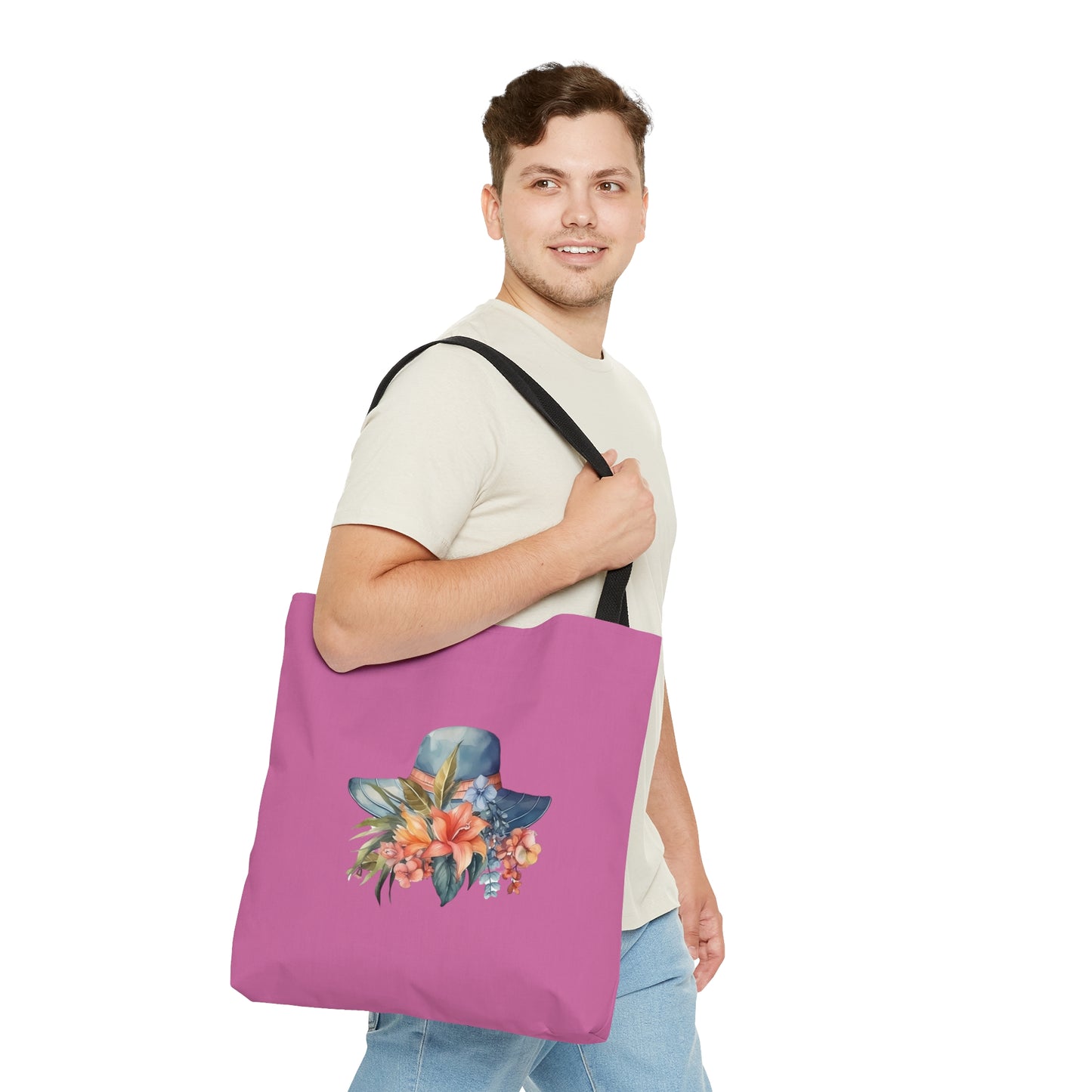 Hat and Flowers Tote Bag