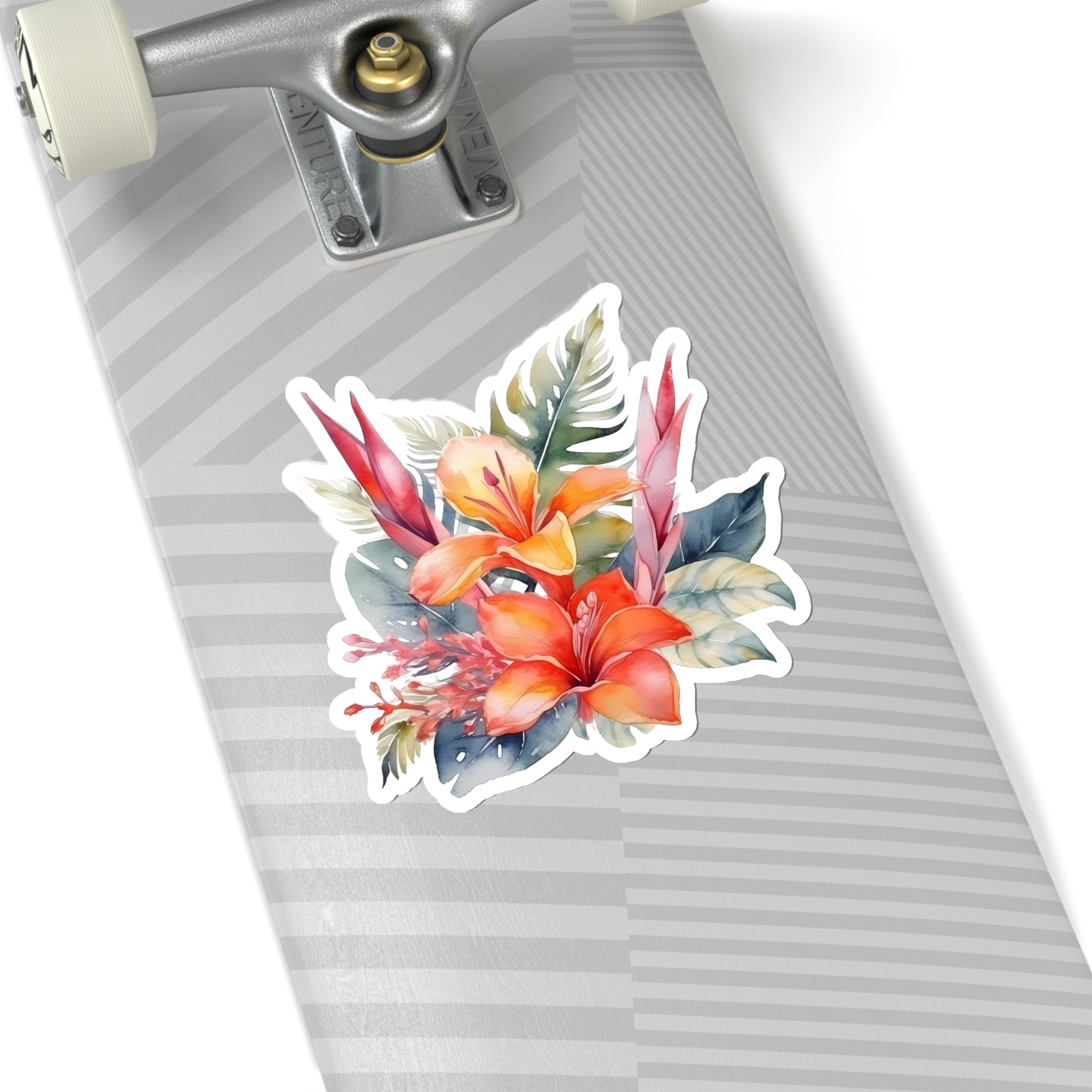 Beautiful Island Flowers Vinyl Indoor Sticker