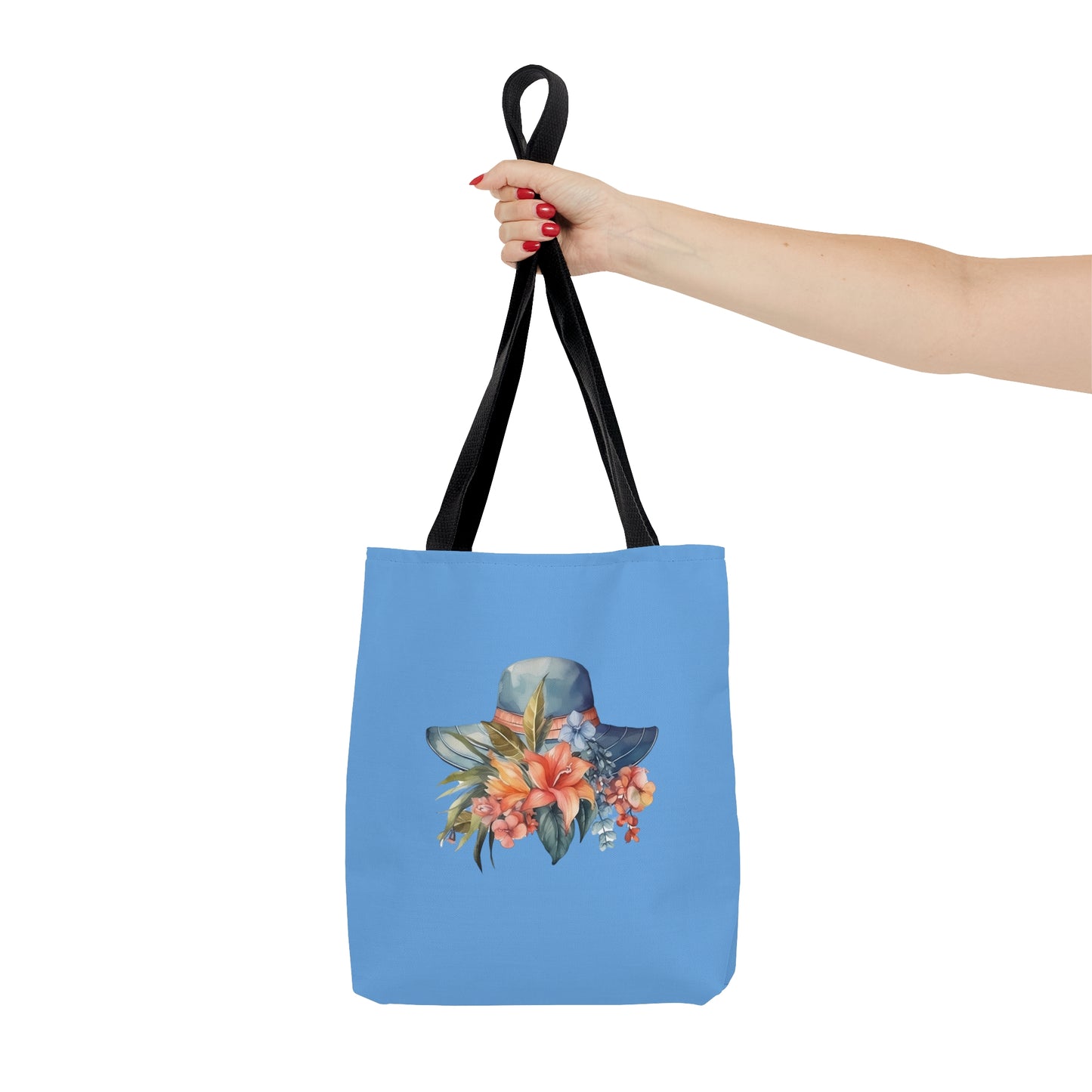 Hat and Flowers Tote Bag