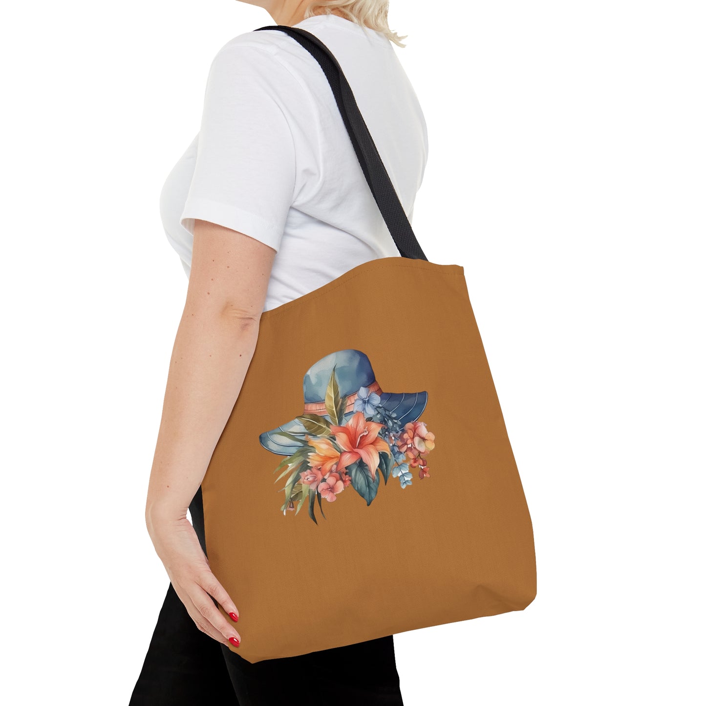 Hat and Flowers Tote Bag