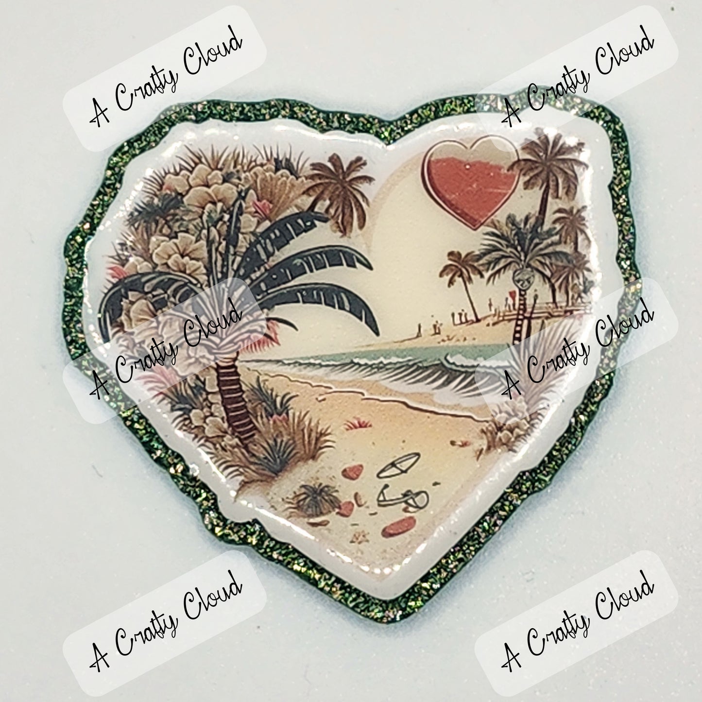 Beach Heart Badge Reel