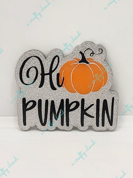 Hi Pumpkin Fall Halloween Badge Reel